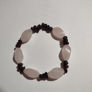 Beautiful Garnet & Rose Quartz Bracelet